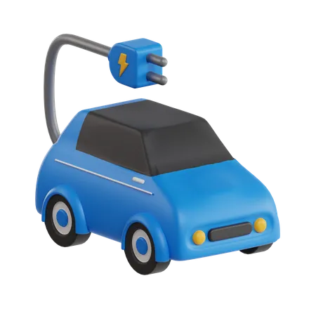 Electric Car 3D Illustration