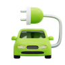 electric car 3d logo