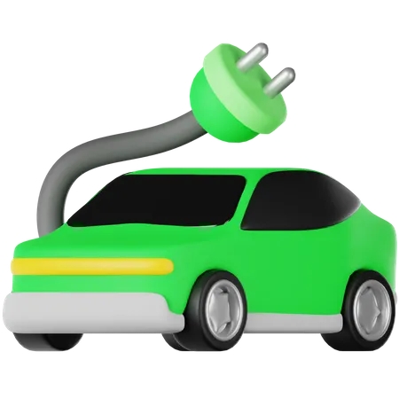 Electric Car 3 D Icon 3D Icon