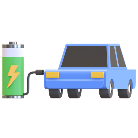 Electric car charging  3D Icon