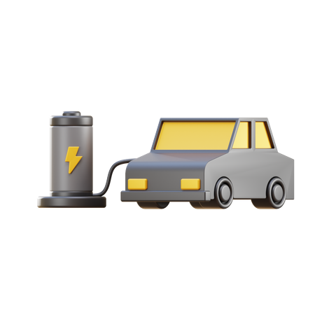 Electric Car Charging  3D Icon