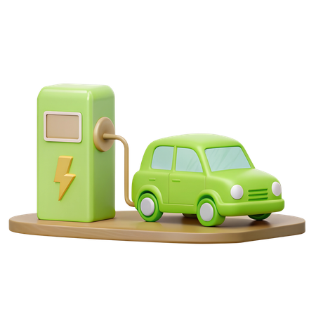 Electric Car Charging Station  3D Icon