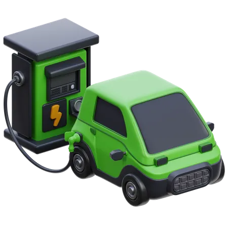 Electric Car Charging Station  3D Icon