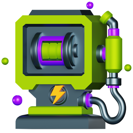 Electric Car Charging Station  3D Icon