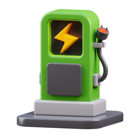 Electric Car Charging Station  3D Icon