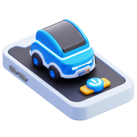 デバイスでの電気自動車の制御  3D Icon