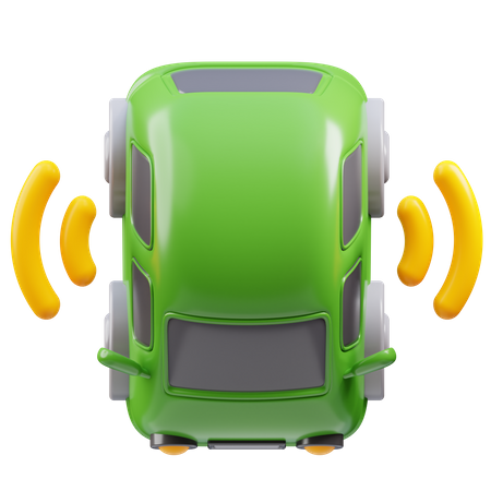 Electric Car Sensor  3D Icon