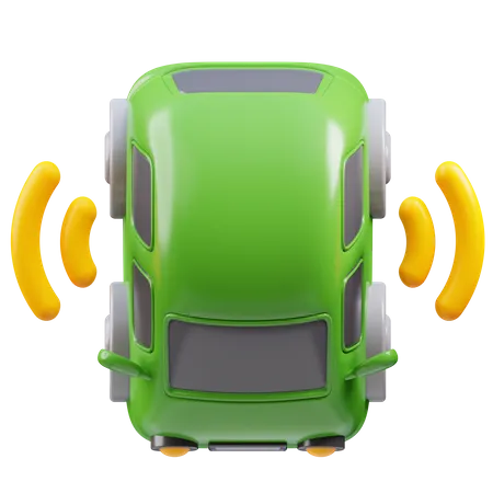 Electric Car Sensor  3D Icon