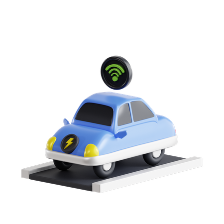 Electric Car Signal  3D Icon