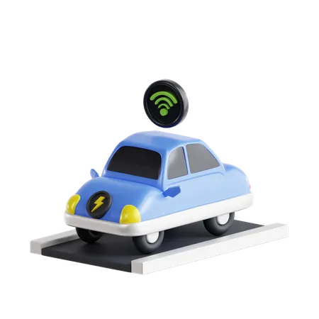 Electric Car Signal  3D Icon