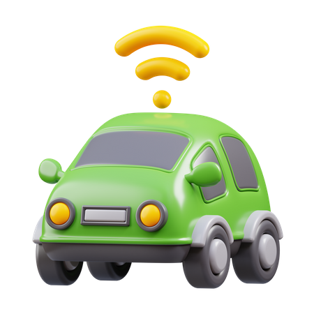 Electric Car Signal  3D Icon
