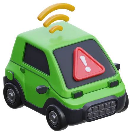 Electric Car Signal Warning  3D Icon