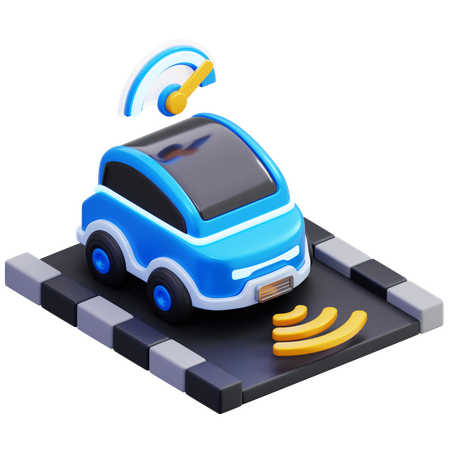 Electric Car Speed Sensor  3D Icon