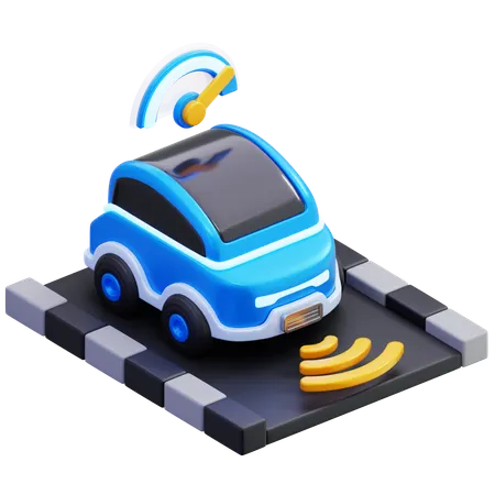 Electric Car Speed Sensor  3D Icon