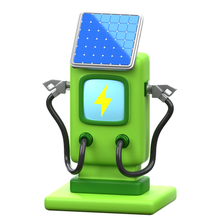 Electric Cars Station  3D Icon