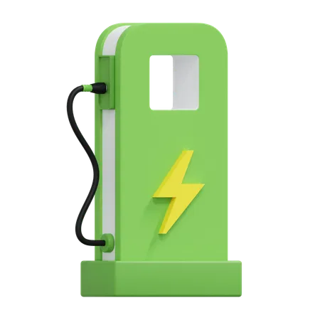 Electric Charging Station 3 D Icon Environment Friendly Illustration 3D Icon