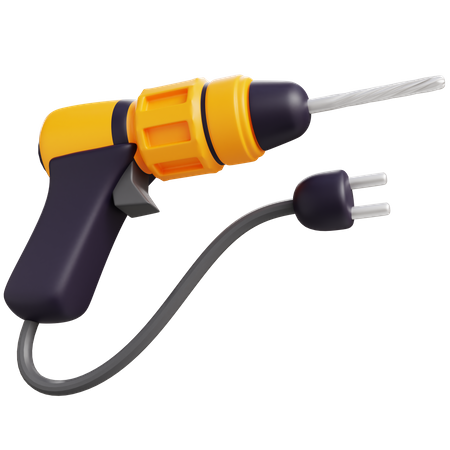 Electric Drill  3D Icon