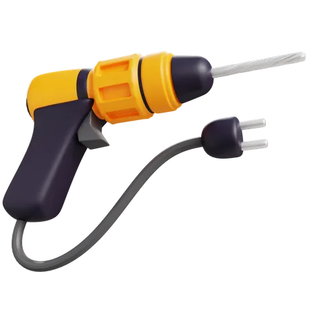 Electric Drill  3D Icon