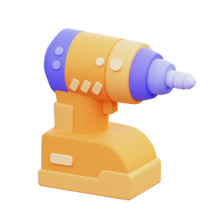 Electric Drill  3D Icon