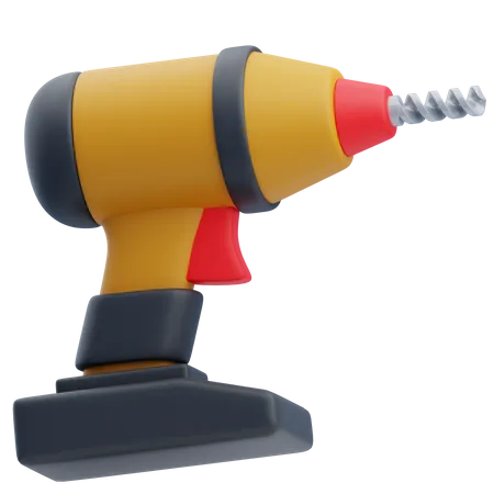 Electric Drill  3D Icon