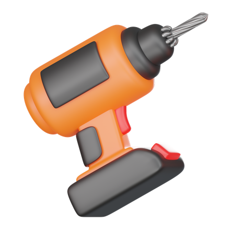 Electric Drill  3D Icon