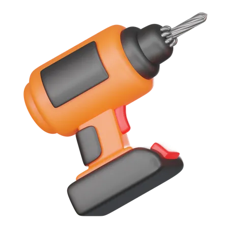 Electric Drill  3D Icon