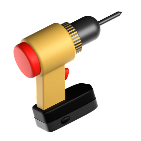 Electric Drill  3D Icon