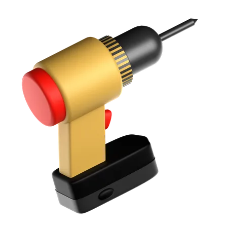 Electric Drill  3D Icon