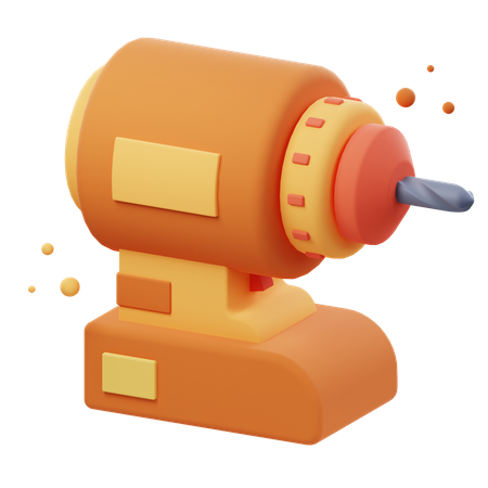 Electric Drill  3D Icon