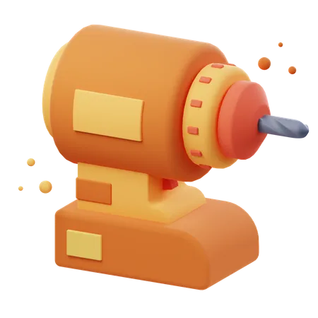 Electric Drill  3D Icon