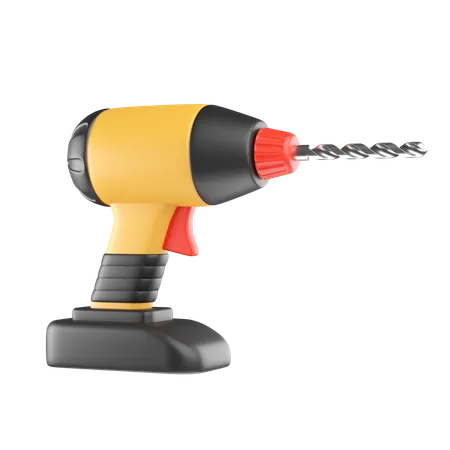 Electric Drill  3D Icon