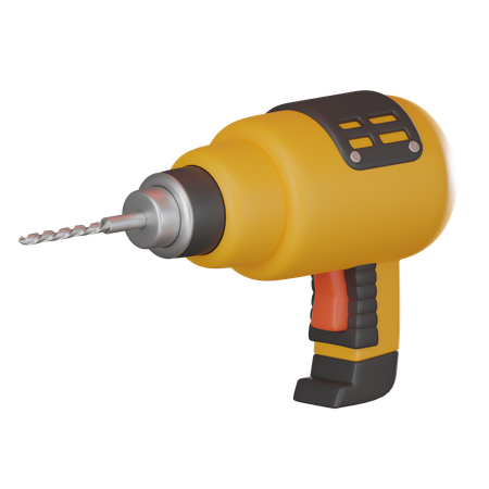 Electric Drill  3D Icon