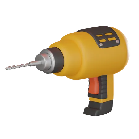 Electric Drill  3D Icon