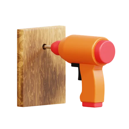 Electric Drill  3D Icon