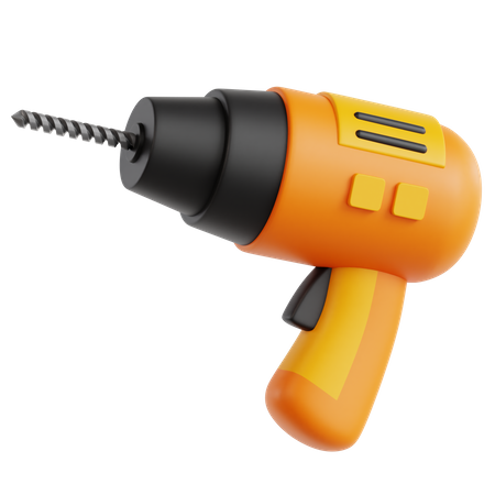 Electric Drill  3D Icon