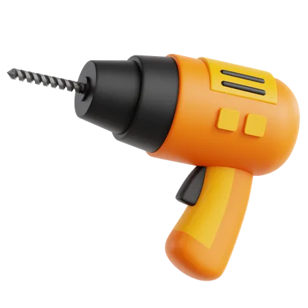 Electric Drill  3D Icon