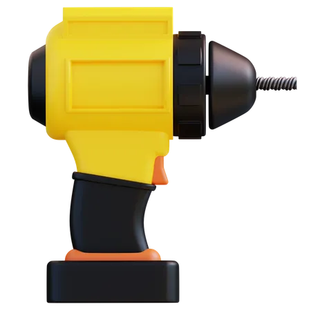 3 D Illustration Electric Drill 3D Icon