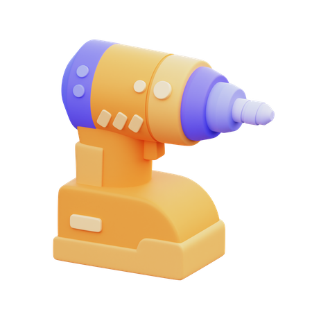 Electric Drill  3D Icon