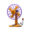3d charging fan illustration