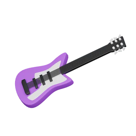 Electric Guitar 3 D Icon 3D Icon