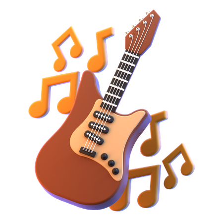 Electric Guitar  3D Icon