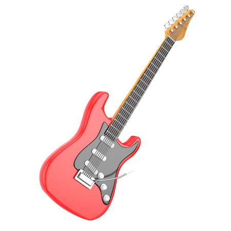 Electric Guitar 3D Illustration