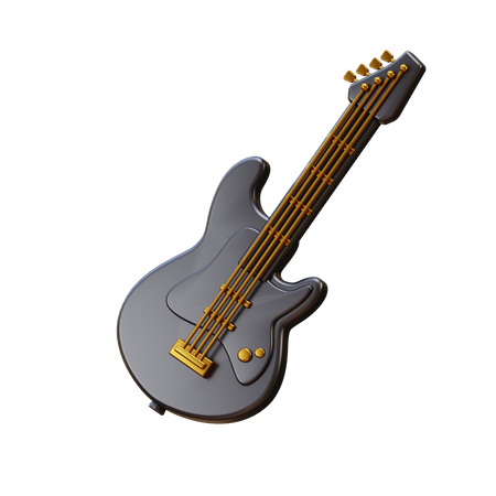 Electric Guitar 3D Illustration