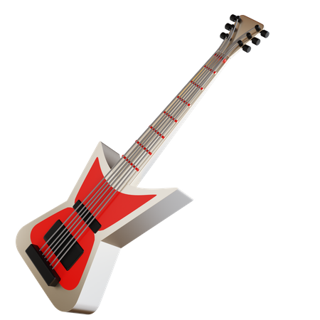 Electric Guitar 3D Icon