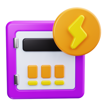 Electric Meter  3D Icon