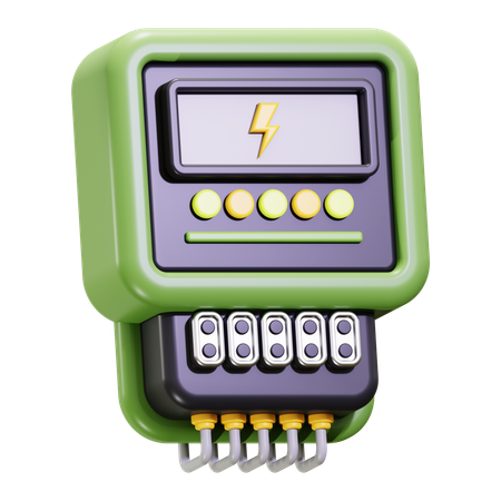 Electric meter  3D Icon