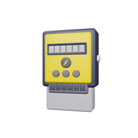 Electric meter  3D Illustration