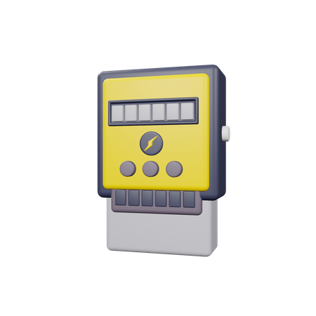 Electric meter  3D Illustration