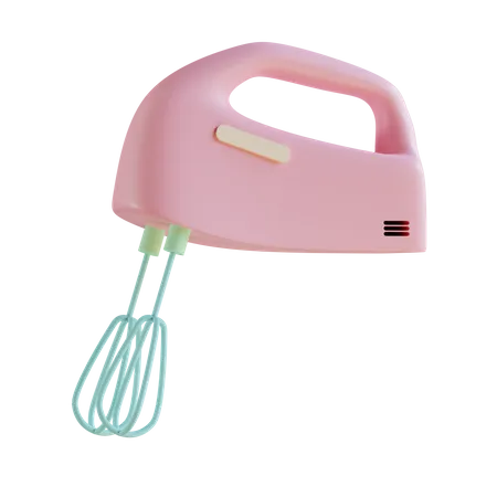 3 D Soft Pink Mixer With Transparent Background 3D Icon