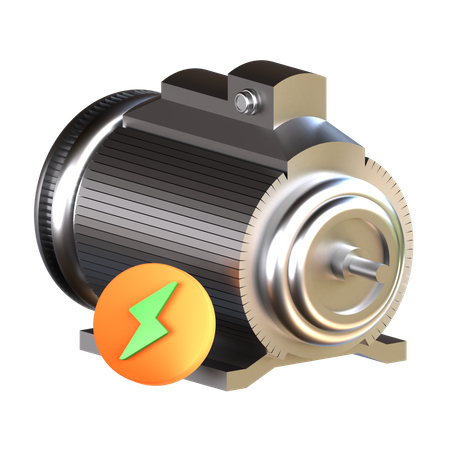 Electric Motor  3D Icon